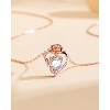 Molenia Heart Birthstone Necklace for Women 925 Sterling Silver Rose Gold Necklace Pendant Jewelry Christmas Anniversary Birthday Gifts for Her - 3 of 4