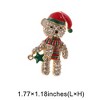 Unique Bargains Christmas Brooches YNCP2958 Cub Alloy Dripping Wax Multicolor 1.77"x1.18" 1 Pc - 3 of 4