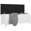 vidaXL Storage Box with Cushion High Gloss White 41.3"x15.7"x17.7" - 3 of 4