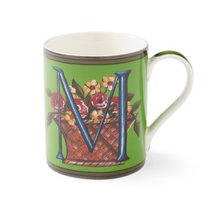 Kit Kemp by Spode 12oz Alphabet Mug, Unique Stylish Monogram, Fine China, Dishwasher Safe, Personalized Initial, Fabulous Mug with Gift Box - 1 of 4