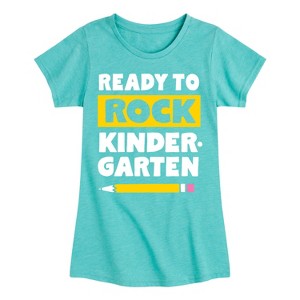 Girls' - Instant Message - Ready to Rock Kindergarten Fitted Short Sleeve Graphic T-Shirt - 1 of 4