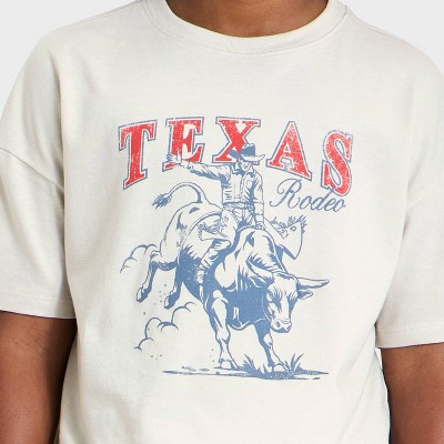Детские Cat & Jack Boys' Texas Rodeo Short Sleeve Oversized Graphic T-Shirt - Cat & Jack™ Gray M — фото 2