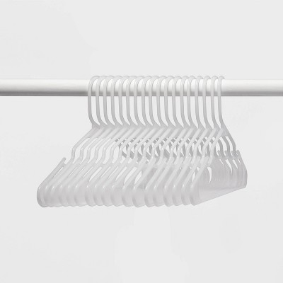 18pk Plastic Hangers Translucent - Room Essentials™