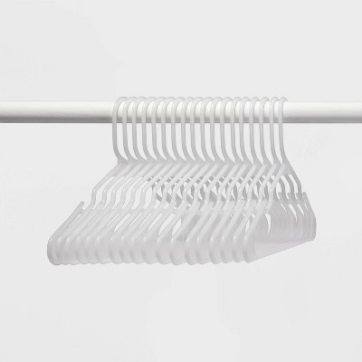 18pk Plastic Hangers White - Room Essentials™