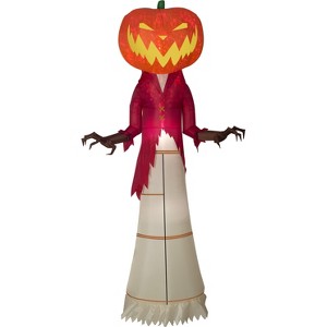 Gemmy Projection Airblown Inflatable Kaleidoscope Pumpkin King Nightmare Before Christmas Giant Disney (RRY), 10 ft Tall - 1 of 2