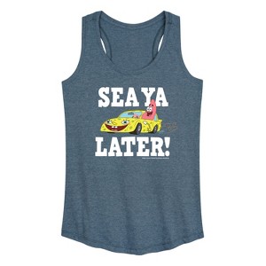 Women's - SpongeBob SquarePants - Sea Ya Later Graphic Racerback Tank - 1 of 4