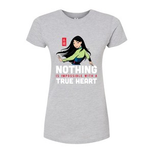 Women's - Disney - Nothing Is Impossible With A True Heart Fitted Graphic T-Shirt - 1 of 3