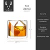 Viski Double Walled Old Fashioned Glasses - Insulated Borosilicate Glass Tumblers, 7 oz, Set of 2 - 3 of 4