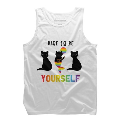 Adult Design By Humans Dare To Be Yourself Pride Cat Mermaid By Avocato Tank Top