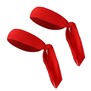 Unique Bargains Adjustable Soft Sweat Wicking Tennis Tie Headband Sweatband for Men Women 2 Pcs - 1 of 4