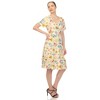 Women's Floral Short Sleeve Knee Length Dress - 2 of 4