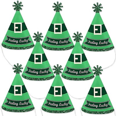 Big Dot of Happiness St. Patrick's Day - Mini Cone Saint Patty's Day Party Hats - Small Little Party Hats - Set of 8