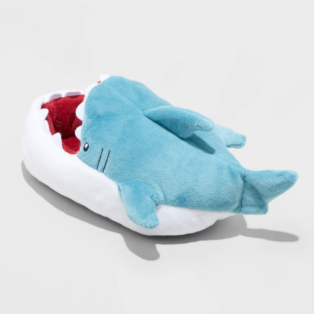 Toddler Bruce Shark Loafer Slippers - Cat & Jack™ Blue 9T-10T: Machine Washable, Slip On, Non Marking Sole, Soft Outsole