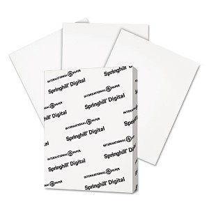 Springhill Digital Vellum Bristol White Cover, 67 lb Bristol Weight, 8.5 x 11, Vellum White, 250/Pack - 1 of 2