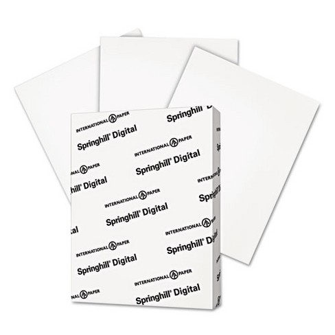 Springhill Digital Vellum Bristol White Cover, 67 lb Bristol Weight, 8.5 x 11, Vellum White, 250/Pack - image 1 of 2