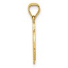 Black Bow Jewelry 14k Yellow Gold Diamond Cut Love Birds & Heart Pendant, 17mm (5/8 in) - 2 of 4