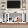 Famapy Indoor Furniture Kennel with Removable Partition Bottom Tray for 2 Dogs - 3 of 4