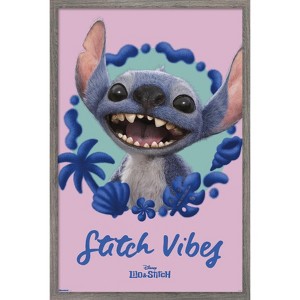 Trends International Disney Lilo & Stitch (2025) - Stitch Vibes Framed Wall Poster Prints - 1 of 4