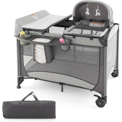 Infans 4-in-1 Convertible Portable Baby Playard Newborn Napper w/ Toys & Music