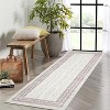 Fulvari Washable Hallway Runner Rug Modern Bordered Print Rugs Non-Slip Indoor Runners for Entryway Low Pile Area Rug Kitchen Waterproof - 2 of 4