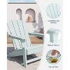 Modern Adirondack Chair - Oversize Poly Lumber Weather Resistant Firepit Chair - Outdoor Patio Chairs with Wooden Textured for Garden, Backyard, Lawn - 4 of 4