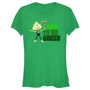 Junior's Women Steven Universe Peridot Good to Be Green T-Shirt
