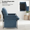 Mid-Century Accent Chairs Set of 2 - Modern Corduroy Lounge Chairs with Removable Pillows, Ergonomic Armchairs for Living Room. - 4 of 4