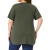 Agnes Orinda Women's Plus Size Side Split Hem Round Neck Short Sleeve Summer Casual T-Shirts - 4 of 4