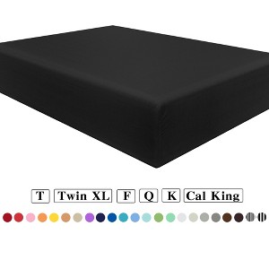 Brushed Microfiber Fitted Sheet Only, Super Soft Hotel Quality Fitted Sheet with Deep Pocket - NTBAY - 1 of 4