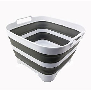 SAMMART 10L (2.64 Gallon) Collapsible Dishpan with Draining Plug - 1 of 4