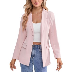 Women Business Casual Blazers with Lined Professional Work Suit Jacket with Pockets - 1 of 4