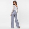 Cherie Code Women’s Wide Leg Checkered Pants - Casual Cotton Blend Trousers with Elastic Waist and Pockets - 3 of 4