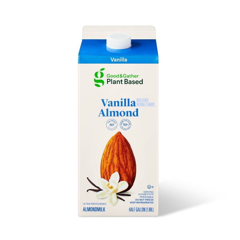 Vanilla Almond Milk - 0.5gal - Good &#38; Gather&#8482;, 1 of 5