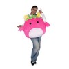 Squishmallows Adult Neon Strawberry Bat Halloween Costume Bodysuit OSFM - 3 of 4