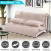 Oris 43.3" W Polyester Adjustable Folding Futon Sofa Video Gaming Sofa with Two Pillows Multifunctional Bean Bag Chair/Sofa-Maison Boucle - image 3 of 4