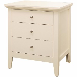 Passion Furniture Hammond 3-Drawer Nightstand (26 in. H x 24 in. W x 18 in. D) - 1 of 4