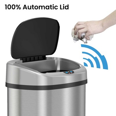 iTouchless Rolling Sensor Trash Can - Thumbnail 4
