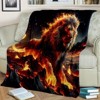 Christmas Lion Printed Throw Blanket Soft, Plush, Warm Home Decor for Bed, Sofa, Picnic, and Festive Holidays Gift. - 4 of 4