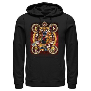 Men's Kingdom Hearts 2 Stained Glass Art Pull Over Hoodie - 1 of 4