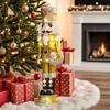 LuxenHome Lighted Nutcracker Gold Soldier with Silver Wreath, Battery Operated Xmas Decoration - 4 of 4