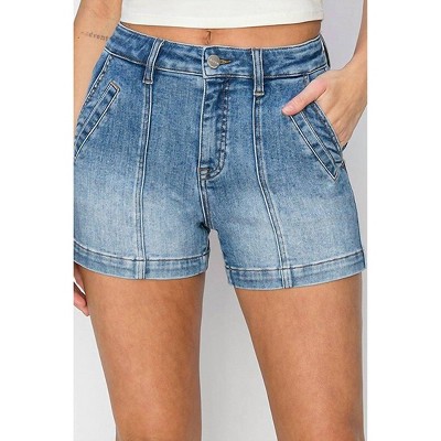 Women's The Desiree Shorts: High Rise Seal Detail Shorts - RISEN