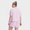 Women's Pointelle Notch Collar Shirt and Shorts Pajama Set - Wild Fable™ - 2 of 3