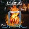 ZAFRO Tabletop Fire Pit 5.5" with Stand, Smokeless Firepit Outdoor, 304 Stainless Steel Small Table Top Stove Fueled by Pellets Or Wood - 2 of 4