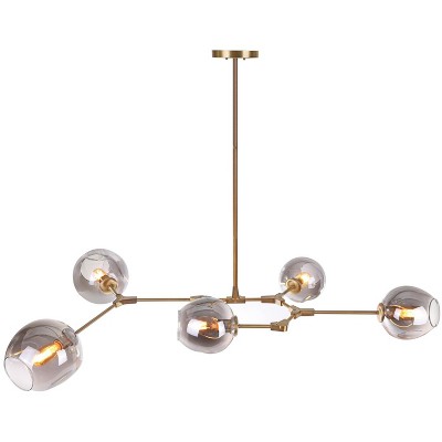 Gold and Gray Glass LED Contemporary Pendant Light