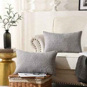Marcielo 2 Pack Throw Pillow Cover Embroidery Euro Sham Covers - 1 of 4