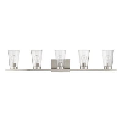 Livex Lighting Cityview 5 - Light Vanity in  Brushed Nickel