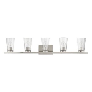 Livex Lighting Cityview 5 - Light Vanity in  Brushed Nickel - 1 of 4