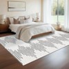8'x10' Washable Rugs Large Modern Striped Dining Room Rug, Non-Slip Ultra-Soft Neutral Floor Mats Beige - 2 of 4