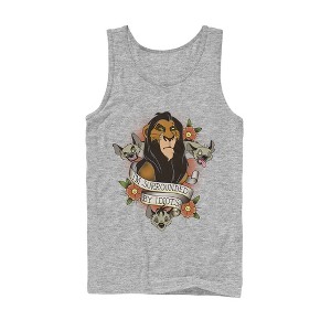 Men's Lion King Scar Surrounded By Idiots Tattoo Tank Top - 1 of 4
