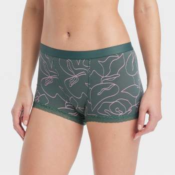 Women's Seamless Boy Shorts - Auden™ Navy Heather XL